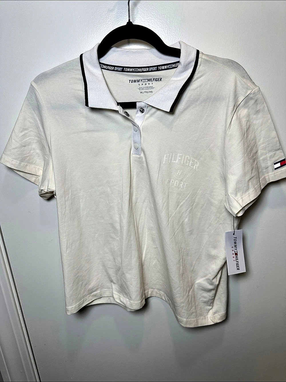 Tommy Hilfiger Sport Polo Short Sleeve in White XL NWT(56)